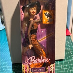 Barbie Halloween Witch Doll with Orange and Black Outfit